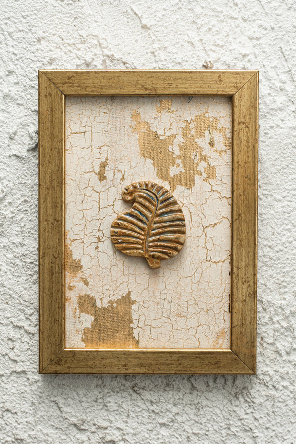 Gilded Fern Fossil Wall Art