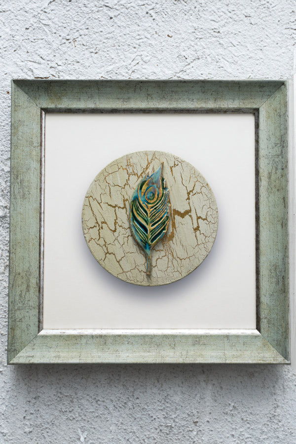 Azure Feather Medallion Wall Art