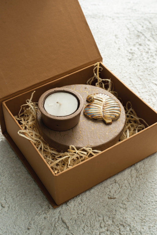 Earthen Fern Tealight Holder Artwork