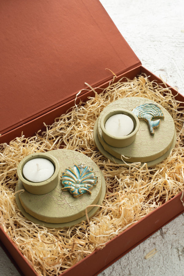 Forest Foliage Tealight Set