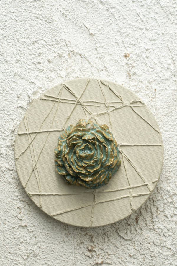 Aqua Bloom Wall Medallion