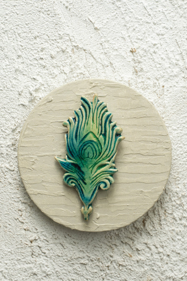 Vibrant Peacock Plume Medallion