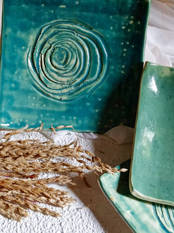 Textured small plates,Set of 3