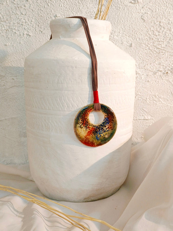 Afreen - Round Grey and red