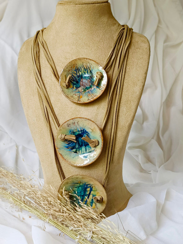 Zehra Beige and turquoise