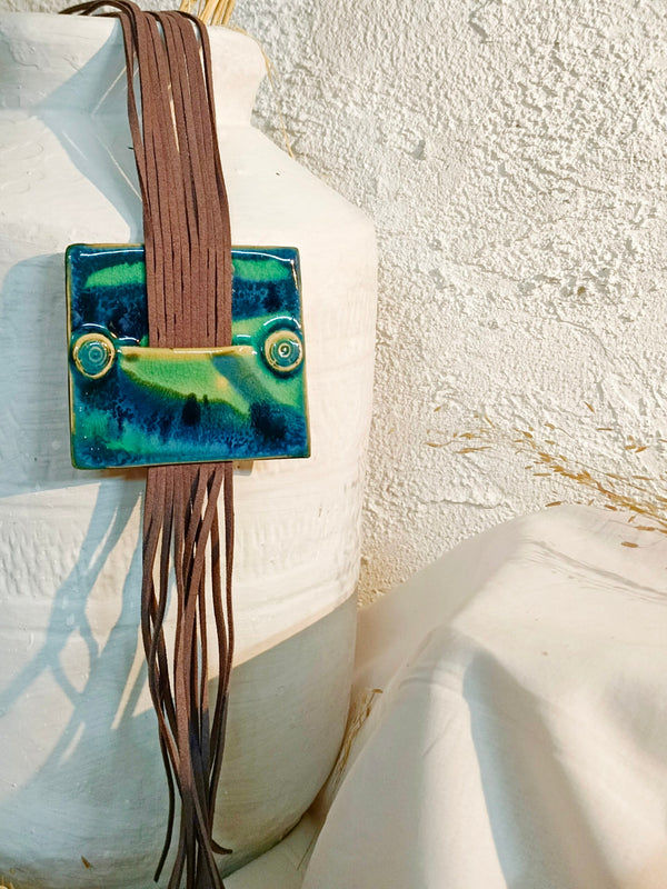 Raina - Large square fringe