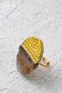 Handcrafted Ceramic & Brass Fusion Ring